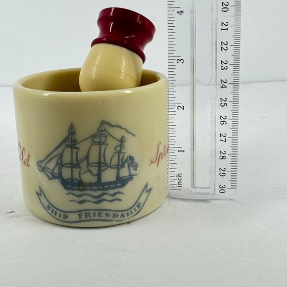 Old Spice Shulton Shaving Mug Ship Friendship & Ever Ready Brush Vintage Set - Picture 8 of 8